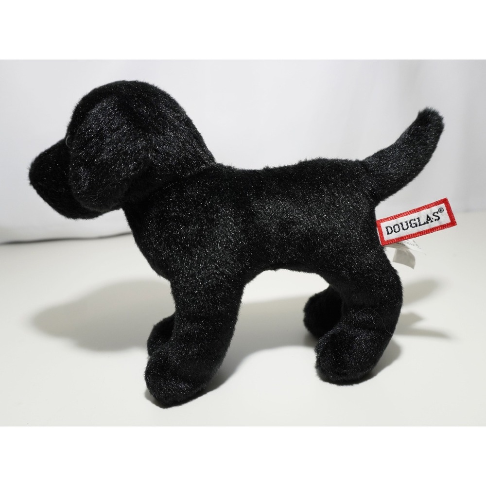 Douglas Brewster Black Lab Dog 8" Stuffed Plush Animal Labrador Retriever Puppy - Picture 2 of 6